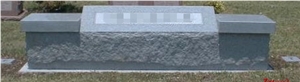 Good Quality Custom Bench Style G603/ Georgia Grey/ Sesame White Granite Tombstone Design/ Monument Design/ Western Style Monuments/ Western Style Tombstones/ Headstone
