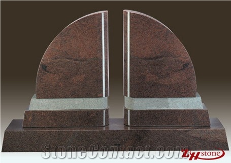 Good Quality Polished Arch Style Absolute Black/ Shanxi Black/ Jet Black Granite Tombstone Design/ Western Style Monuments/ Headstones/ Cemetery Tombstones/ Gravestone