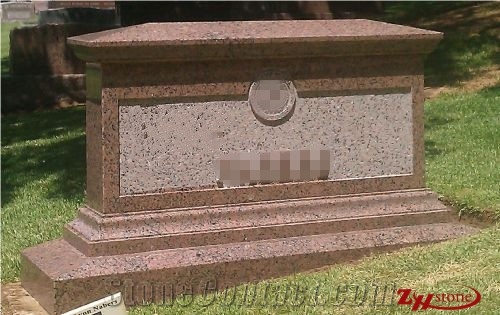 Good Quality Polished Bench Style Dakota Mahogany Granite Tombstone Design/ Monument Design/ Western Style Monuments/ Upright Monuments/ Headstones