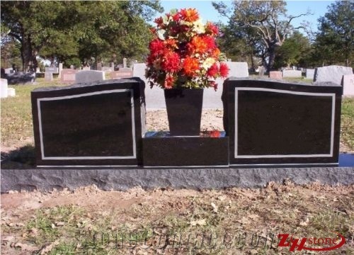Good Quality Polished Grass Maker Blue Pearl Granite Tombstone Design/ Headstones/ Monument Design/ Western Style Tombstones/ Cemetery Tombstones