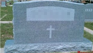 Good Quality Traditional Serp Top with Engraved Cross Sesame White/ G603 Granite Cross Tombstones/ Engraved Tombstones/ Gravestone/ Engraved Headstones/ Custom Monuments