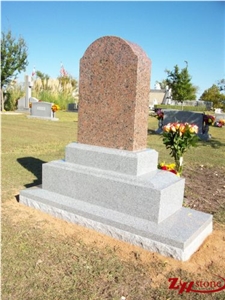 Tranditional Slant Serp Top Blue Pearl Hq/Lg/Dq Granite Tombstone Design/ Western Style Monuments/ Upright Monuments/ Monument Design/ Western Style Tombstones