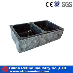 Beige Polished Marble Stone Sinks , Hot Sale Customized Basins with Relief , Interior Popular Sinks
