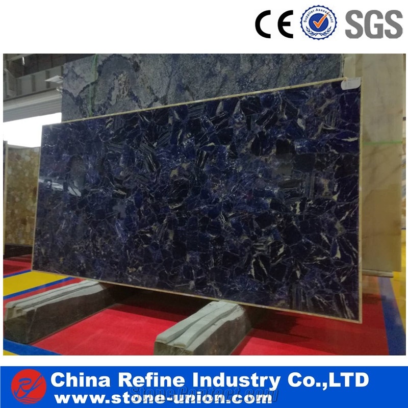Blue Jade Semiprecious Stone Flooring Tiles , Gemstone Flooring , Paving Stone in Hot Market