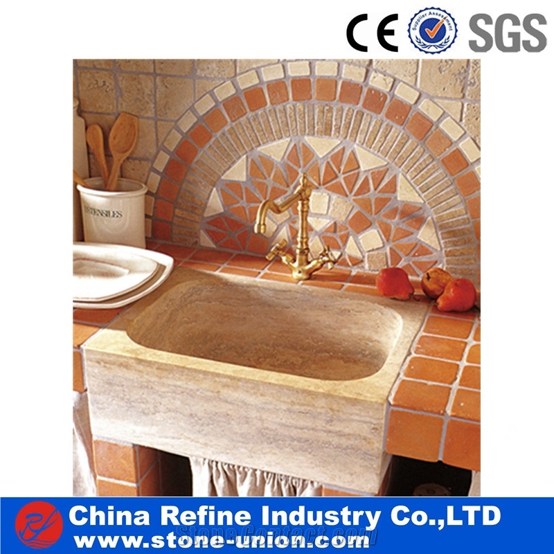 Marble Basins with White Veins , Round Sinks Exporter , Factory Direct Sale Basins