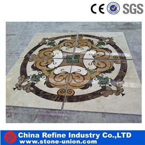 Multicolor Round Marble Cnc Waterjet Pattern for Villa