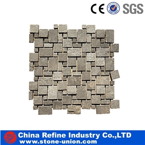 Natural Black Natural Slate Mosaic,High Quality Slate Mosaic for Inside or Outside Decoration
