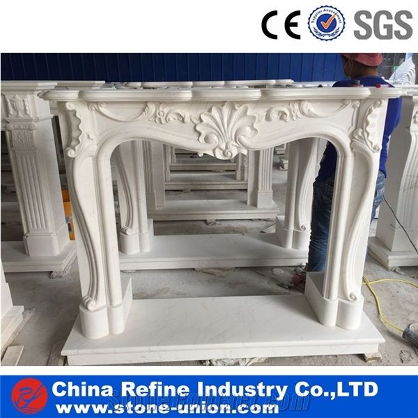 White Marble Fireplace Carving Stone Fireplace In Hot Market