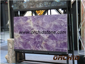 Amethyst Tiles & Slab /Amethyst Backlit Semiprecious /Purple Crystal Semiprecious Wall Tiles /Lilac Crystal Smiprecious Flooring Tiles /Purple Crystal Gemstone Slab /Purple Crystal Gemstone Panels