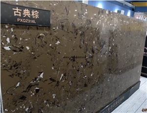Antique Brown Quartz Stone Slabs & Tiles,Antique Brown Solid Surface,Antique Brown Engineered Stone,Antique Brown Artificial Stone for Vanity Tops,Countertops,Worktops,Bar Tops,Island Tops