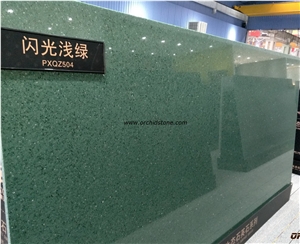 Green Star Quartz Stone Slabs & Tiles,Green Star Solid Surface Wall Cladding Tiles/Paving Tiles,Green Star Engineered Stone for Bar Tops,Island Tops,Countertops,Worktops,Artificial Stone