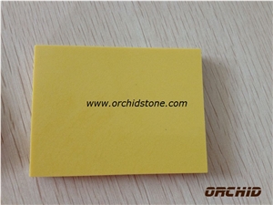 Pure Color Yellow Quartz Slabs & Tiles,Pure Color Yellow Solid Surface Slabs & Tiles,Pure Yellow Color Engineered Stone Counter