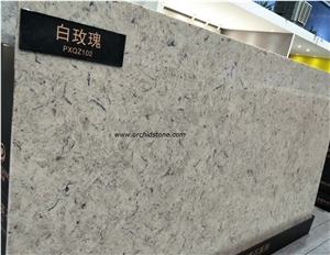 Rose White Quartz Slabs & Tiles,Rose White Solid Surface for Countertops,Kitchen Tops,Island Top,Bar Tops,Rose White Engineered Stone,Artificial Stone