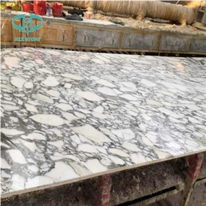 Arabescato Carrara Normal Marble Tiles & Slabs, White Polished Marble Flooring Tiles