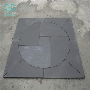 Black Rusty Round/Circular Shape Floor Tile Covering,Landscaping Paver Tile Cladding, China Multicolor Slate Flagstone