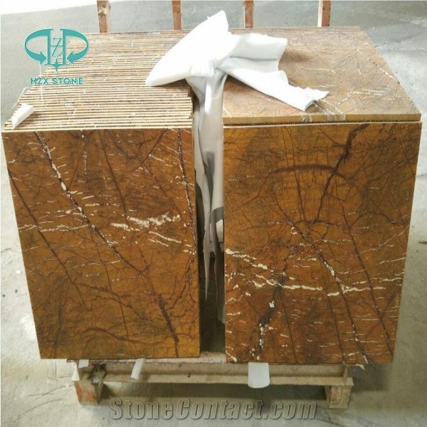 Brown Marble Tiles Slabs, Rainforest Gold Marble, India Yellow Marble Slabs & Tiles, Brown Marble Floor Covering Tiles