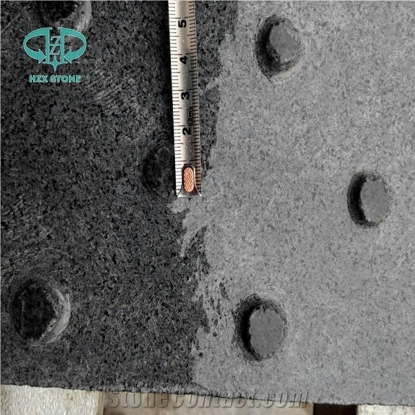 China Padang Dark Grey Granite G654 Blind Stone Parallel Grooving Polka Dot Blind Stone Road Blind Paving Stone Pavers
