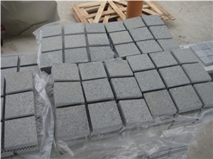 Chinese G654 Grey Granite Tumbled Honed Flamed Cobble Stone,Cobblestone,Cube Stone,Paving Sets,Paving Stone,Driveway,Walkway,Patio,Square,Garden Stepping,Road Construction