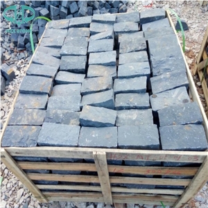 Chinese Zp Black Basalt Andesite Cobble Stone,Cobblestone,Cube Stone,Paving Sets for Country Yard,Road,Square,Patio,Garden,Driveway