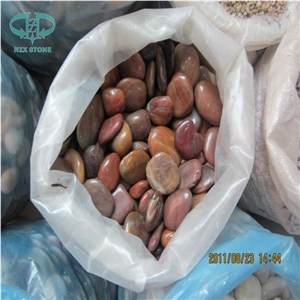 Red Polished Pebbles, Brown Pebble Stone, Mixed Pebble Stone