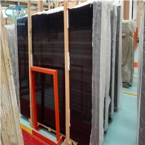 Royal Black Classic Wood Vein Marble Slabs