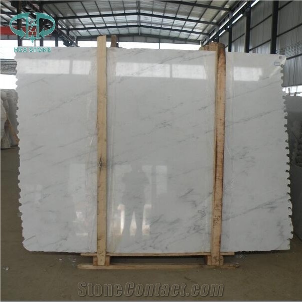 Statuary White Marble Slab, Oriental White Marble Tile, Chinese Statuario White Marble Floor Covering Tiles