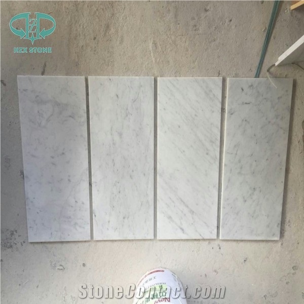 Top Quality Italian Bianco Carrara White Marble Slabs Carrara White Marble Tiles Carrara White Marble Mosaic Tiles for Kitchen Countertops Bathroom Vanity Tops Wall Cladding Flooring