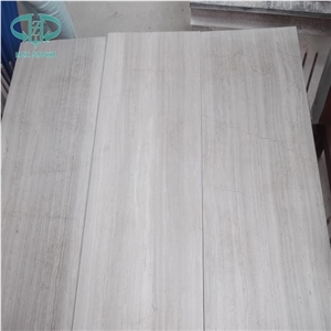 White Wood Marble Tiles Wooden Marble Tiles for Flooring Wall Cladding Polished Honed