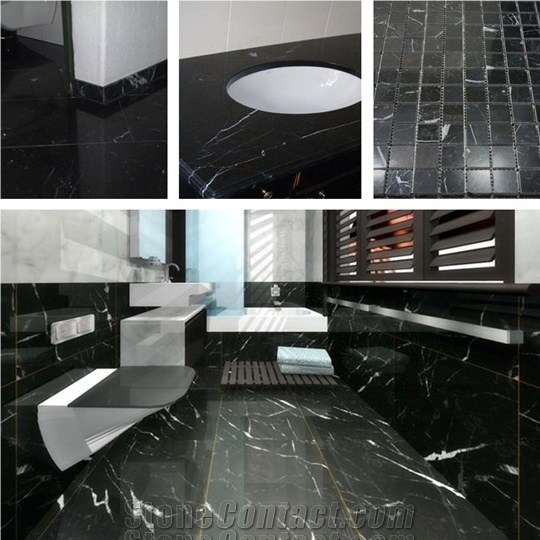 Black Marquina, Nero Marquina Marble Slabs, Black Marble Tiles & Slabs, Floor Tiles