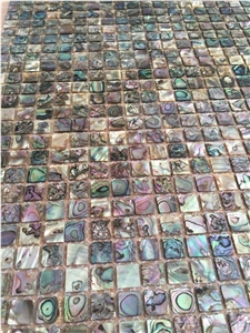 China Green Mop Mosaic Wall Panel,Polished Square Moasic Mother Of Pearl for Interior Decoration