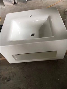 Crystallized Nano Glass Stone Rectangle Sinks,Engineered Stone Basin for Bathroom Design,Building Material