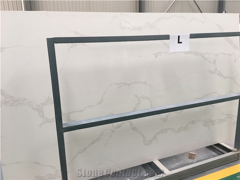 Grey Quartz Stone Slabs,Q-Tc002 from China - StoneContact.com
