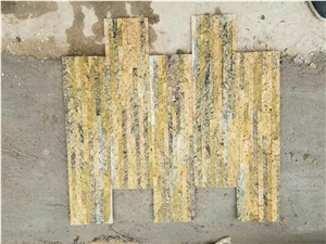 Hebei Rusty Yellow Quartzite Culture Stone,Stacked Stone for Wall Cladding Panel,Water Feature Stone