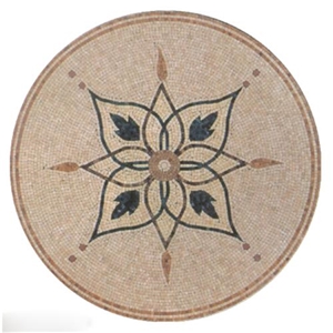 Multicolor Round Mosaic Floor Pattern Medallion, Carpet Medallion,Charming Pattern Medallion