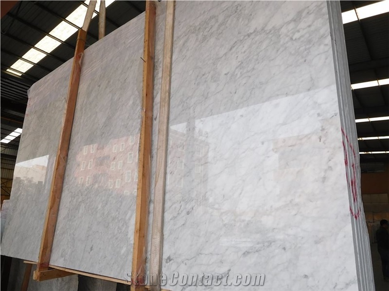 Bianco Carrara Calacatta White Marble Slabsfor Basin,Table, Wall Stones Polished Tiles Floor and Wall Covering, Big Random Slabs, Natural Building Stone Indoor Decoration, House Interior Project