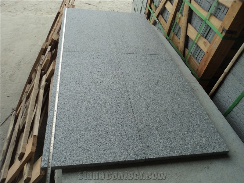 Chinese Cheap G654 Padang Dark Grey/Sesame Black Surface Flamed,Paving for Patio,Driveway, Walkway, Pavers Outdoor Natural Stone Flooring