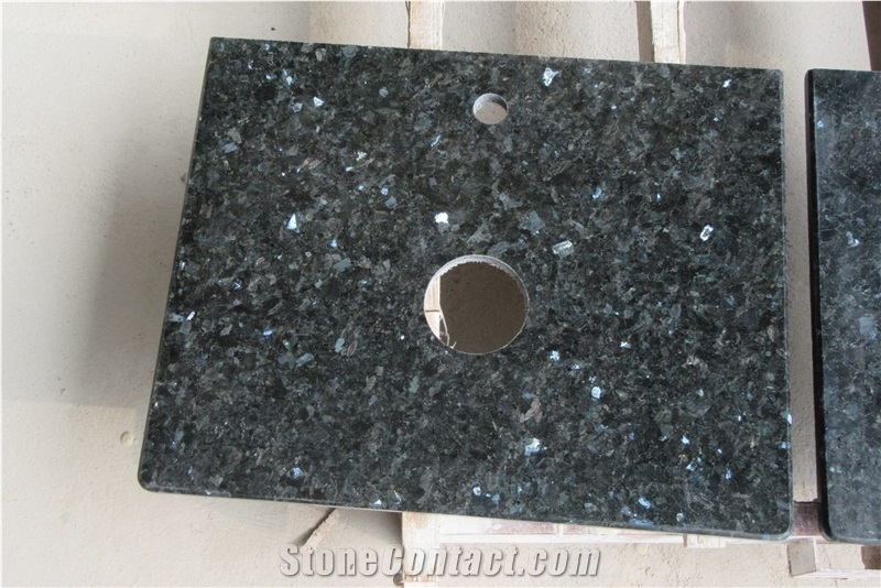Emerald Pearl Natural Polished Granite Kitchen Countertops, Bar Top, Worktops, Manufacturer Price