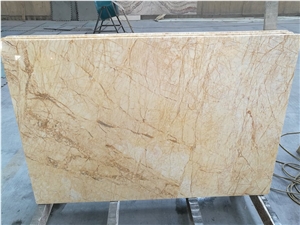 Yellow Beiger Golden Spider Cream Marble Countertop, Natural Stones, House Interior Project
