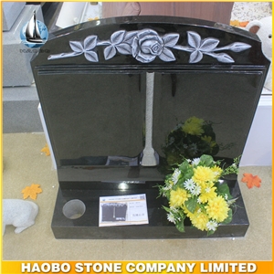 Black Granite Book Type Polished Granite Headstones, Book Memorials Headstones, Cremation Memorials, European Style Upright Book Shape Tombstones