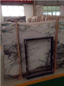 Clivia Marble Slab Polished with Green Veins