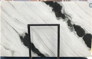 Panda White Marble Polished High Quality Slabs & Tiles, Turkey White Marble