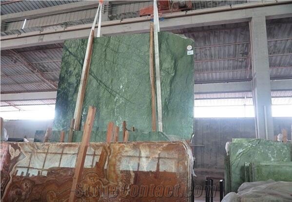 Dandong Green Marble Slab Tile