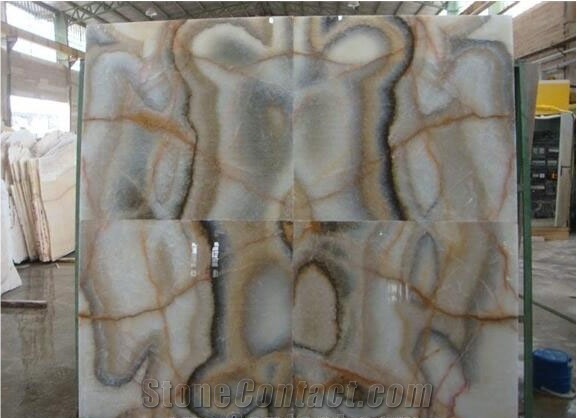 Mahan Onyx Slabs Tiles, Iran Brown Onyx