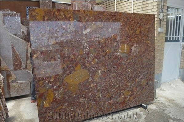 Red Conglomerate Onyx Slabs & Tiles, Iran Brown Onyx