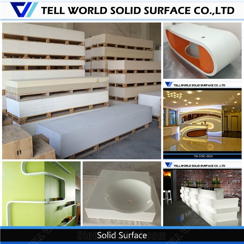 10 Years Warranty! Tell World Competitive Acrylic Solid Surface Sheets, Faux Stone Panels,Artificial Marble Stone Price
