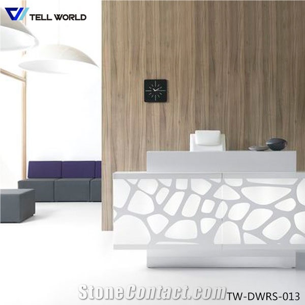 Contemporary Design Acrylic Solid Surface Reception Desk