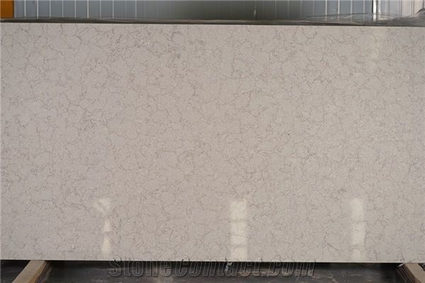 2cm or 3cm Thick Artificial Quartz Slab for Quartz Stone Countertops/Quartz Kitchen Worktops/Quartz Bar Top/Quartz Surfaces Tops/Engineered Stone Tops/Kitchen Tops with Bevel Edges and Customized Edge