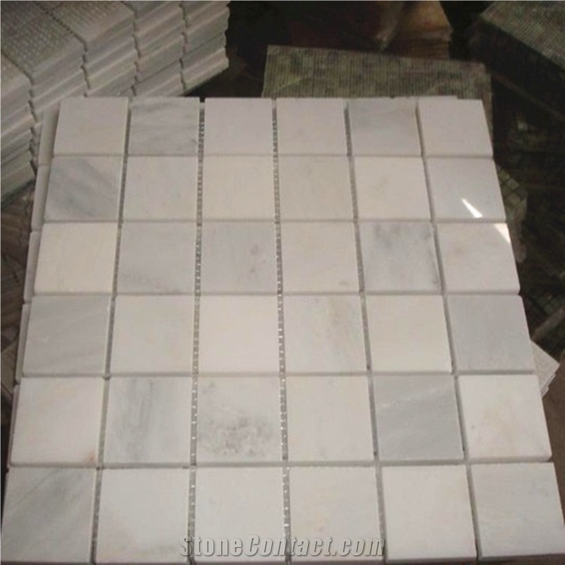 Polished White Eastern Marble Mosaic Tile