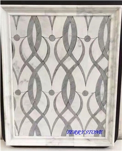 Royal White Jade Marble Stone Mosaic, Flower Design White Stone Mosaic on Sales from China Market, Best Sell White Marble Mosaic