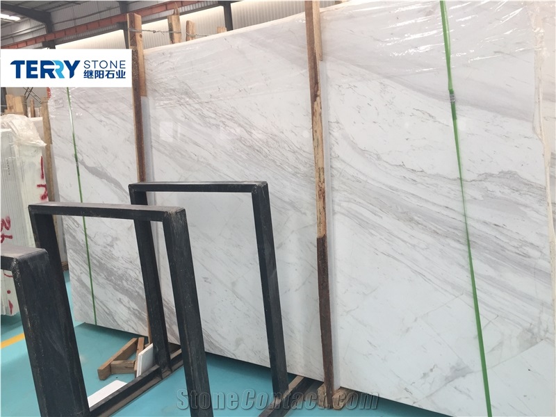 Volakas White Marble Slabs from China Us as Indoor High-Grade Adornment,Lavabo,Laminate Panel,Sink or Luxury Hotel or Home Floor&Wall Cover